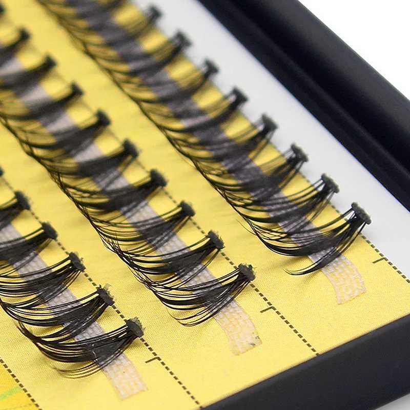Kimcci 20D Natural Long Individual Eyelash Extension Cluster Faux Eyelashes 60 Bundles/box Professional Makeup Mink Flare LashesXJ241019
