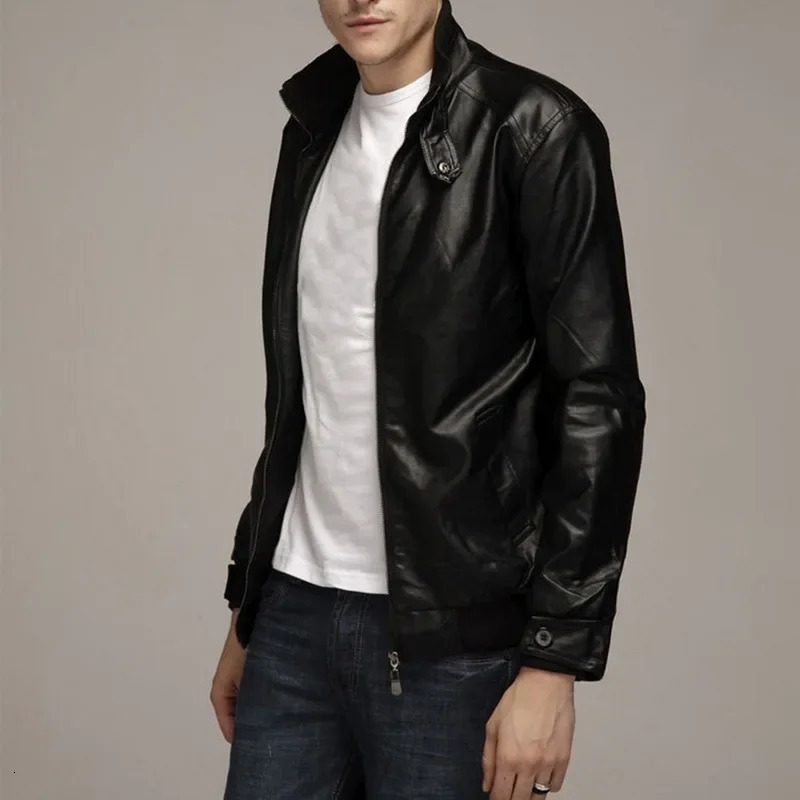 Autumn mens Pu leather fitness jacket fashionable mens suede casual jacket clothing size S-5XL 2 color soft and warm 241007