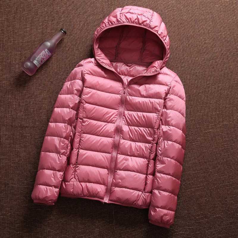 8XL Women White Duck Down Jackets 6XL 5XL Female Ultra Light Duck Down Coats Autumn Winter Warm Hooded Hiking Outwear PortableX241019