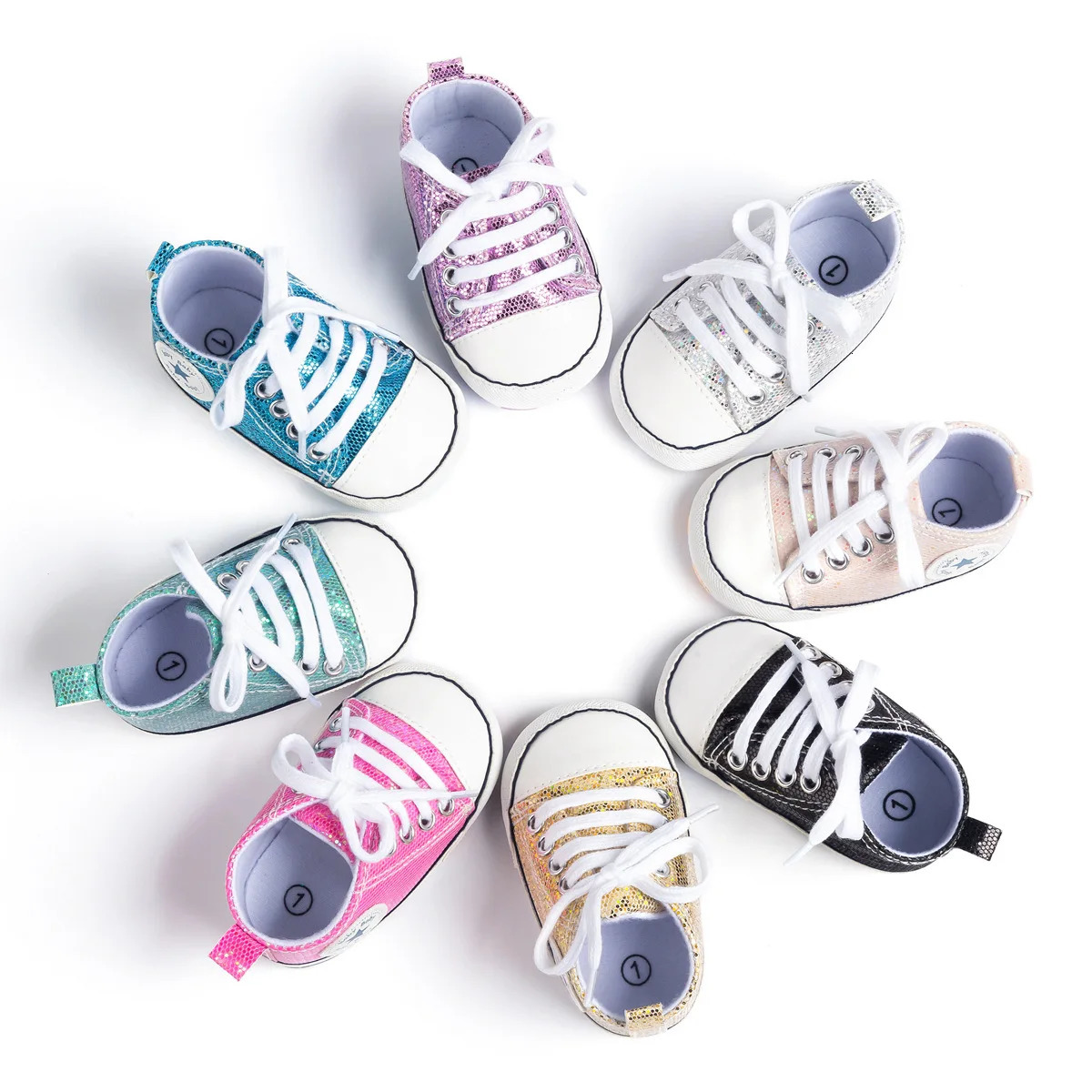 Classic Flash Canvas Baby Shoes Infant Boys Girls Sports Soft Sole Antislip Toddlers First Walkers Casual 241018