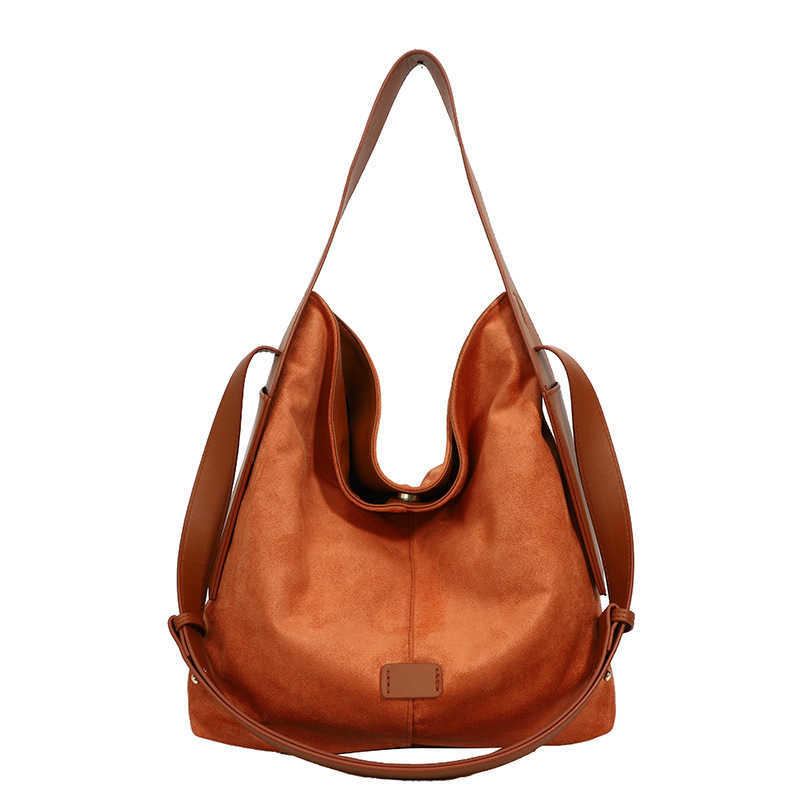 CMM Suede Bag For Women New High End Large Capacity Shoulder Bag Versatile Commuting Tote Bucket Bag