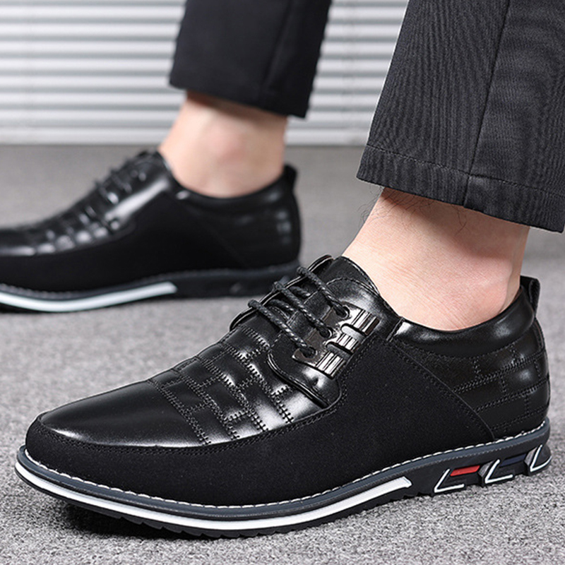 Loafers Sneakers Fashion Brand Classic Lace Up Casual Sport Black Soft Breathable Business Men Shoes Big Size Ddmysaturn