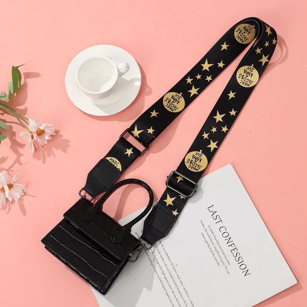 Nylon Bag Strap Woman Colored Straps for Crossbody Messenger Shoulder Accessories Adjustable Embroidered Belts 241017
