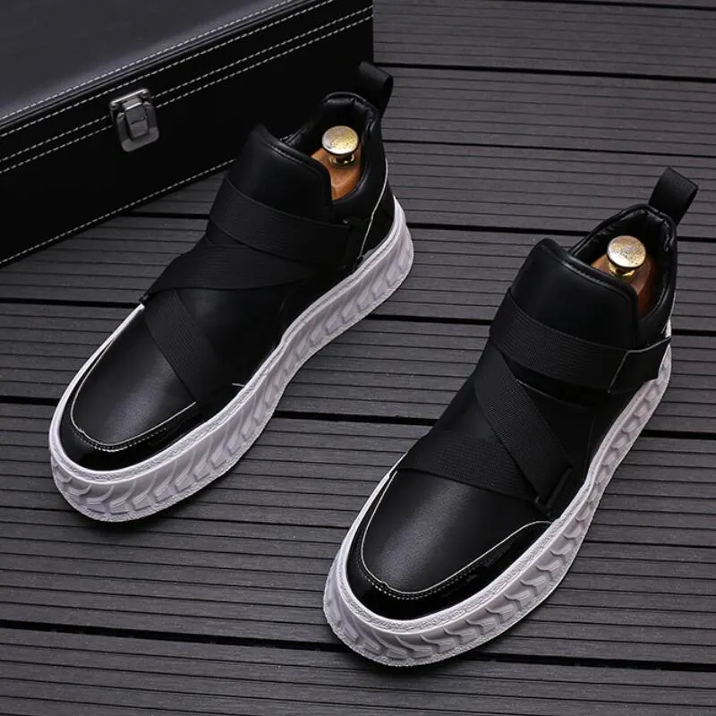 High Top Designer Boots Chaussure Homme E Marque Fashion Sports Leisure Board Tide Men's Increasing Soft Soled Shoes Sneakers