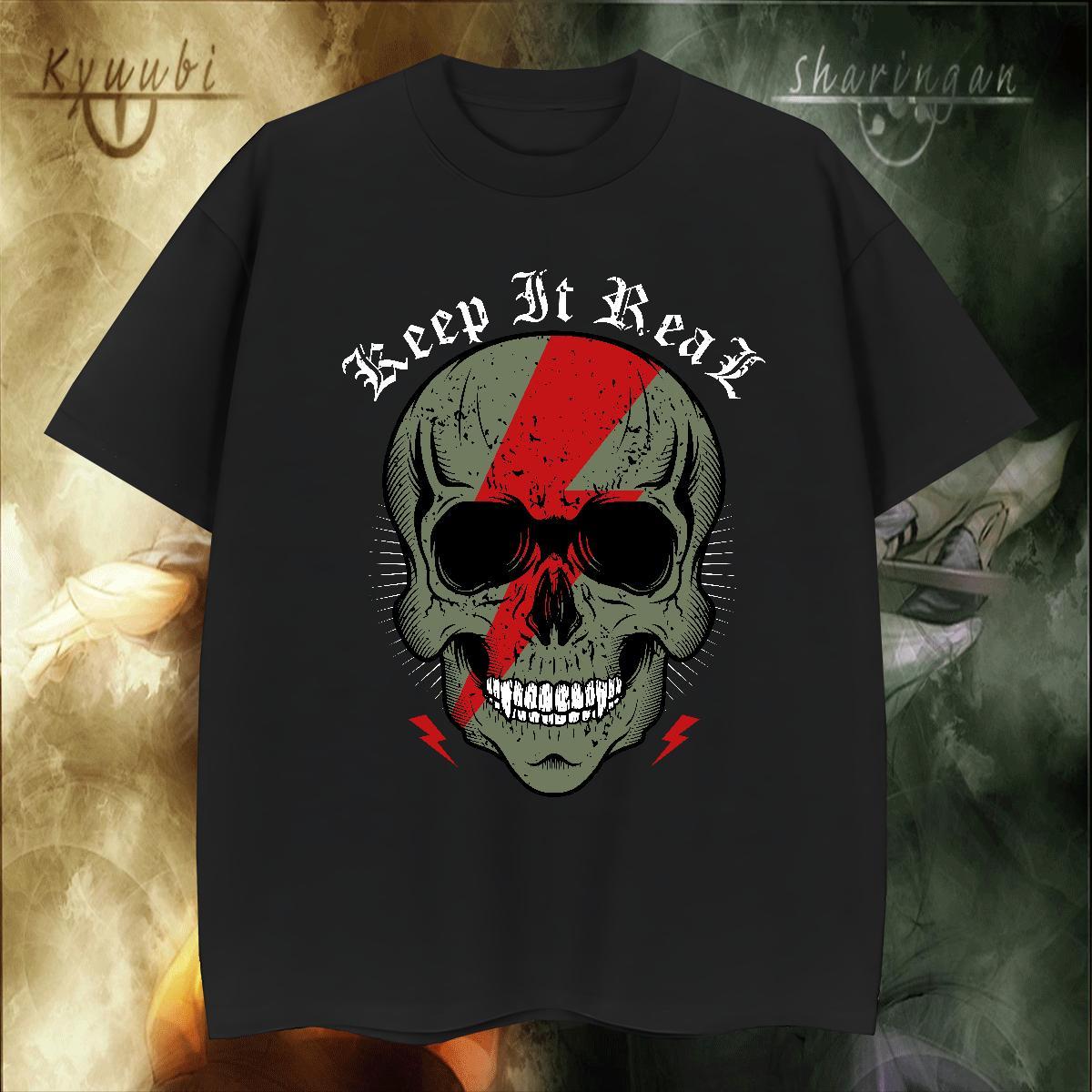 Free Shipping T Shirt For Man 230g 100% Cotton skull High Street Hip Hop Custom Anime Pure Cotton Mens Tshirts Customized Polos