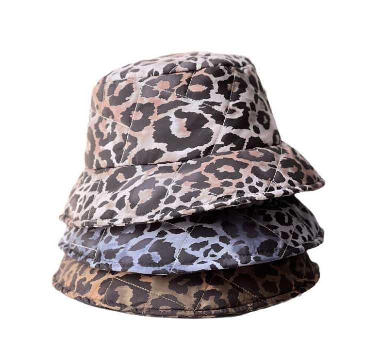 Leopard Print Bucket Hat Wide Brim Hats Fashion Women Autumn Spring Fisherman Sun Cap Travel Sunshade