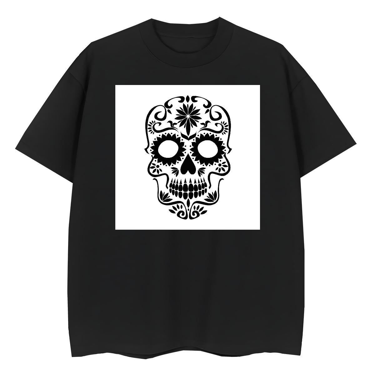 2024 Designer T shirt 100% Cotton 230g Round Neck Short Sleeve Hip Hop Street skull Womens Tshirts Wholesale Plus Size Cartoon Clothes Shirt