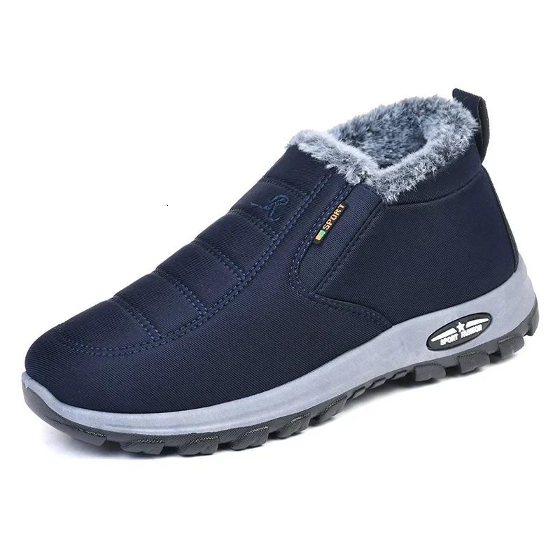 Winter snow boots mens casual sliding ankle boots warm fur comfortable sports shoes anti slip Botas mens shoes Zapatos Hombre 2024 241018