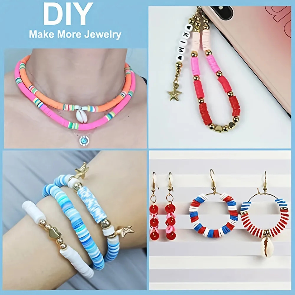 7200 pieces prefabricated friendship bracelet making kit with polymer beads and charm - Christmas and Halloween handmade gift set thank you 241018