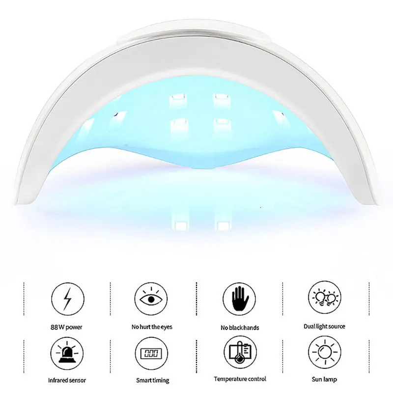 UV nail drying lamp with automatic sensor 18 UV LED lamps suitable for all gel professional ergonomics foot nail treatment equipment 241018