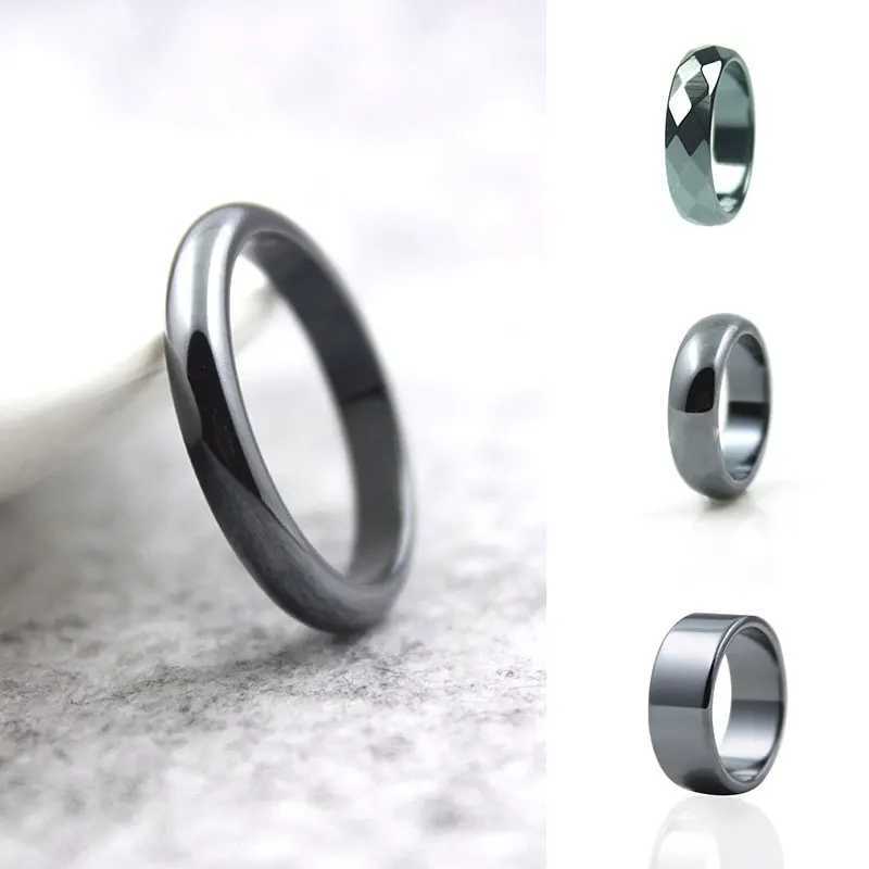 6-12 female hematite ring non-magnetic natural stone finger ring geometric design finger ring party jewelry gift Y241019