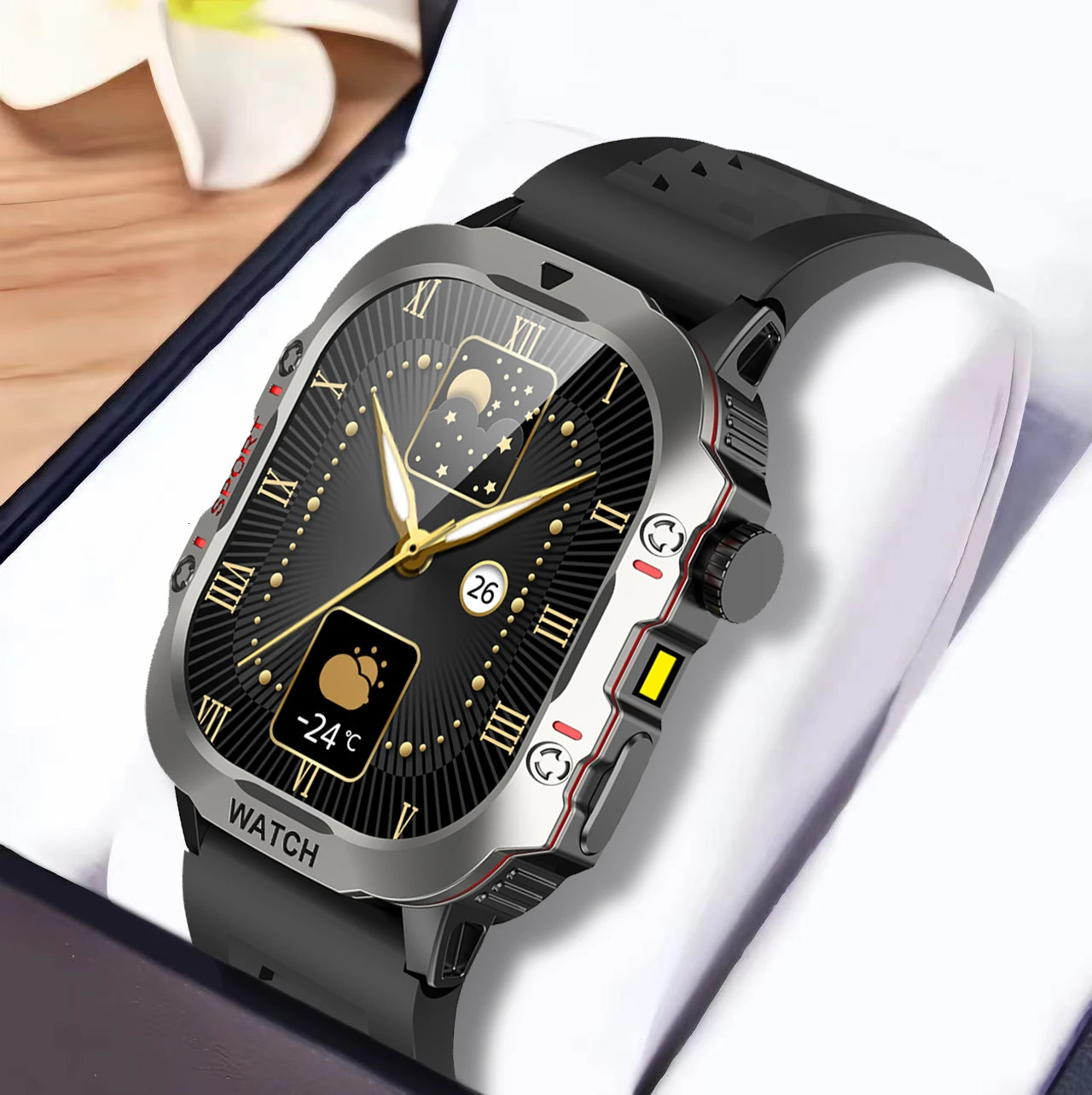 Mens 52 Bluetooth Call Smart Watch 201inch Full Screen Touch 240 296 Resolution IP67 Waterproof 241009