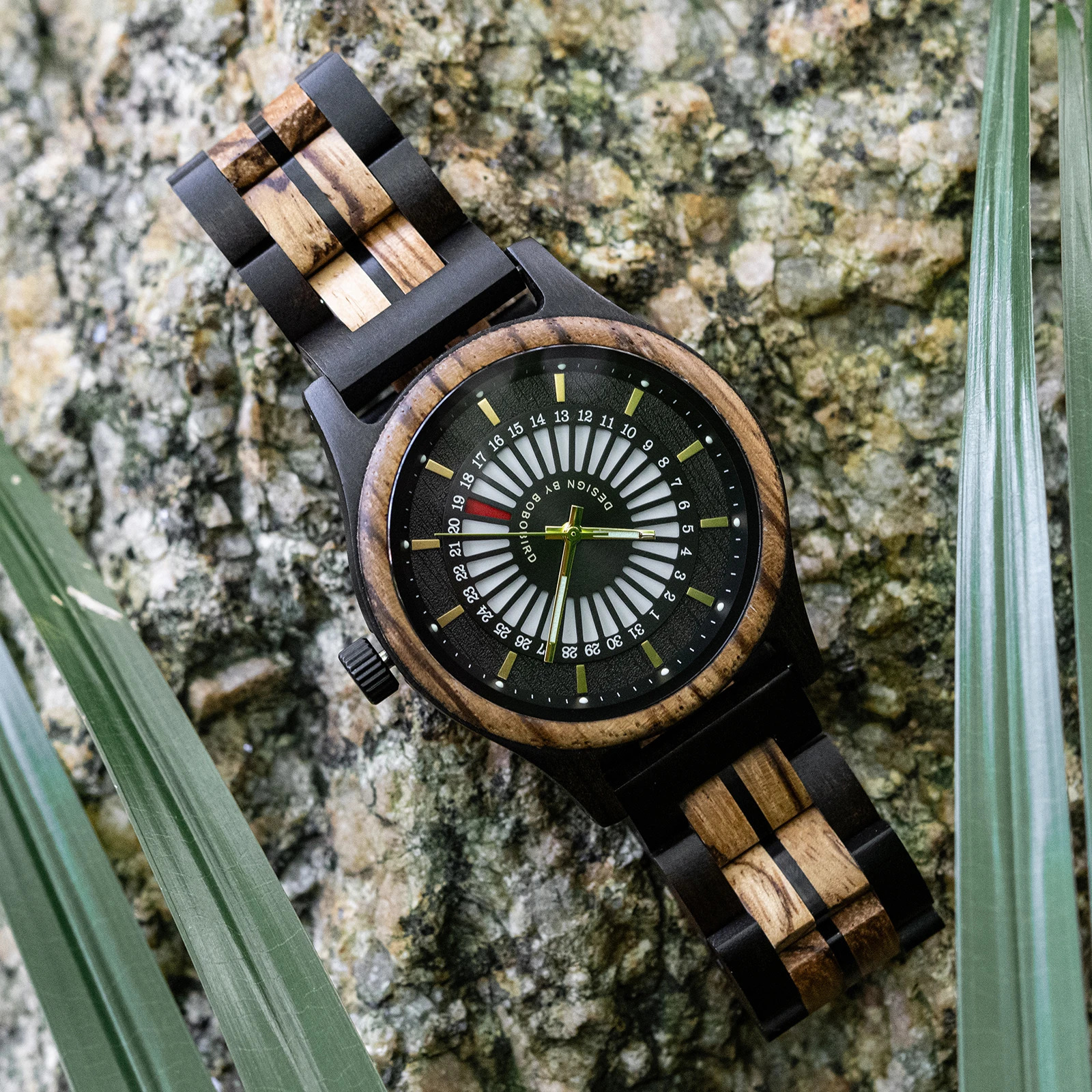 BOBO Bird Wood Watch Japanese Quartz Sports Original y Mens Birthday Gift Pack 241009