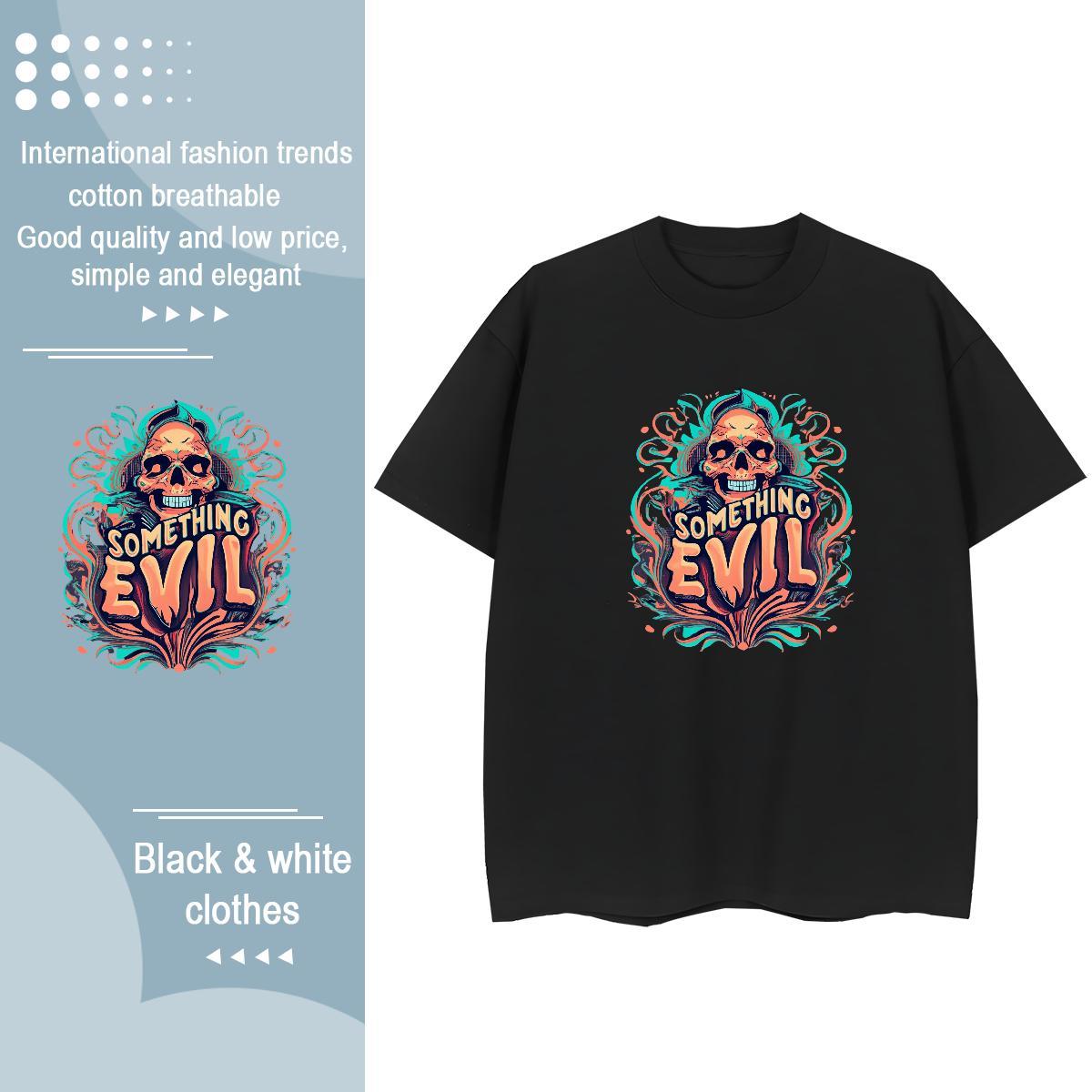2024 Casual Woman T Shirts 100% Cotton 230g Breathable Short Sleeve Outdoor skull Couples T Shirts Designer Cartoon Anime Top Tees
