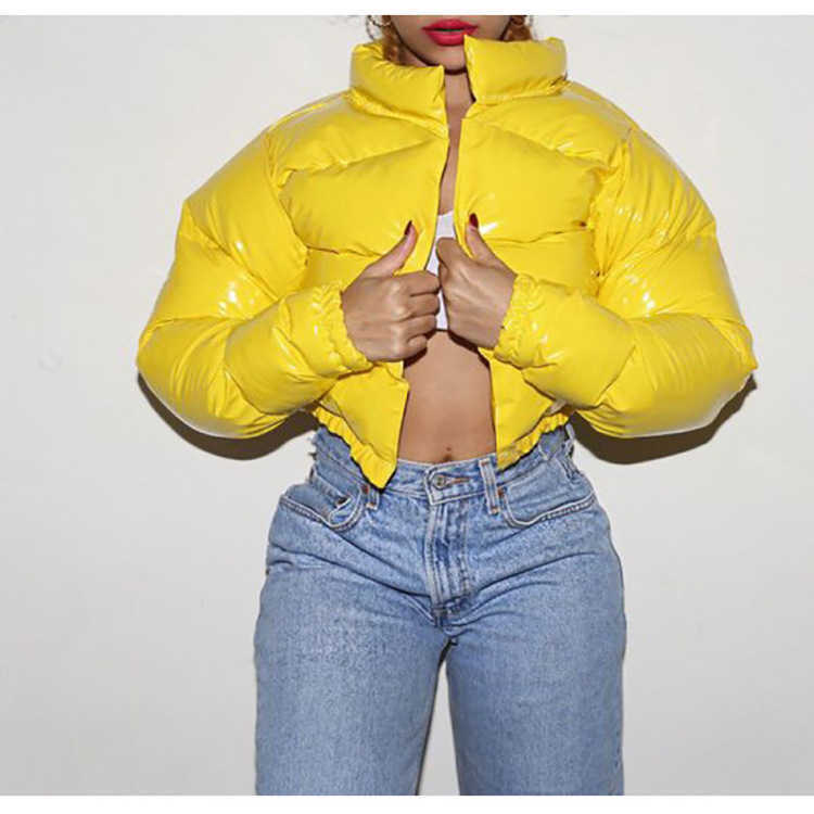 Women's Down Parkas Autumn And Winter Hot Style Cotton-padded Jacket In Europe And The Light Metal Brief Paragraph Women's Cotton Jacket Y25