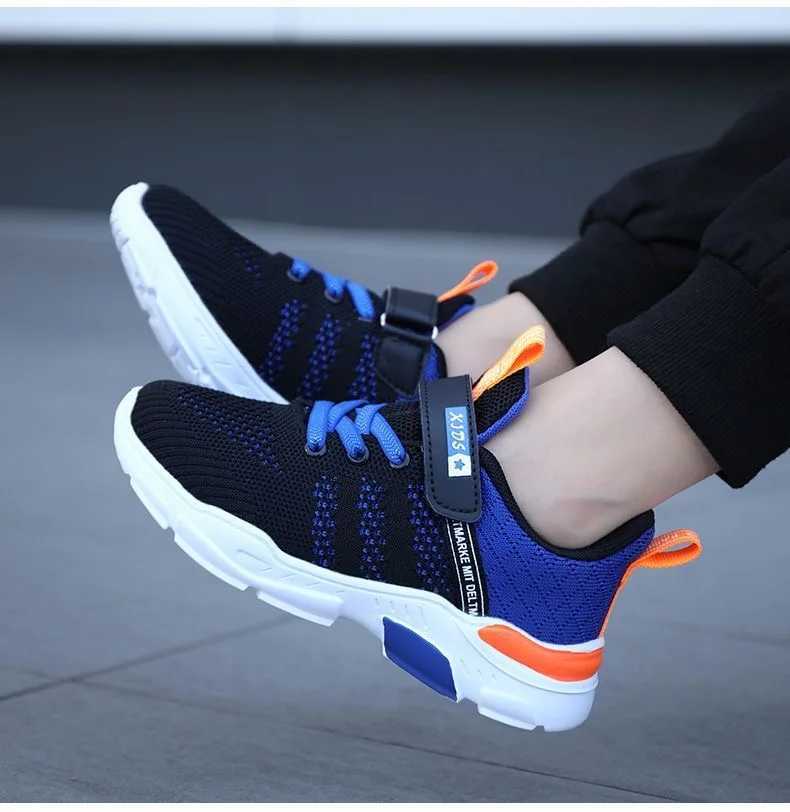 Athletic Outdoor 2024 Childrens Fashion Sports Shoes Spring Mesh Breathable Casual Sports Shoes Suitable for Boys Lightweight Running Shoes Sizes 28 t