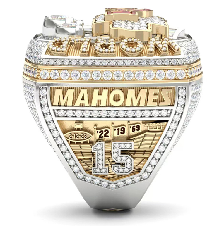 2022 2023 KC Super Bowl Team Champions Championship Ring With Wooden Display box Souvenir Men Fan Gift Drop Shipping 2024