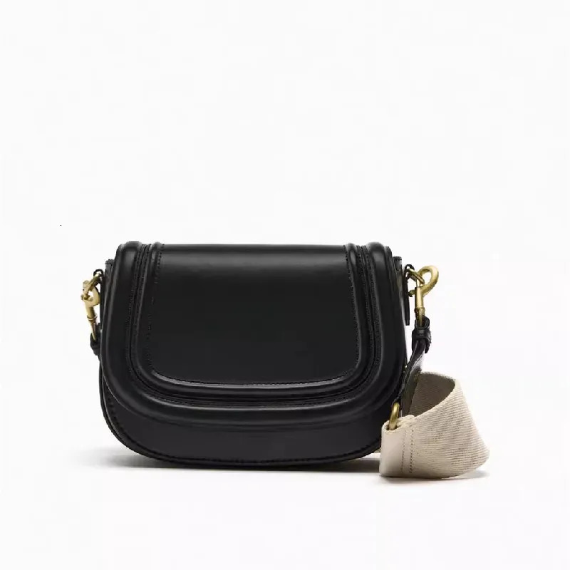 2024 Pu Leather Womens Horizontal Bag with Fashionable Wide Shoulder Strap Fashionable Shoulder Strap Solid Color Bottom Bag 241018