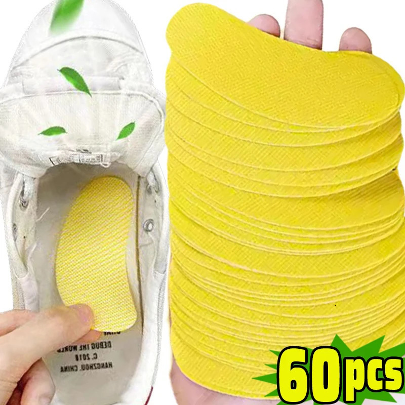 1260pcs Shoes Odor Remover Deodorant Patch Lemon Athletes Foot Soothing Insole Stickers Antibacterial Antiperspirant Care 241019