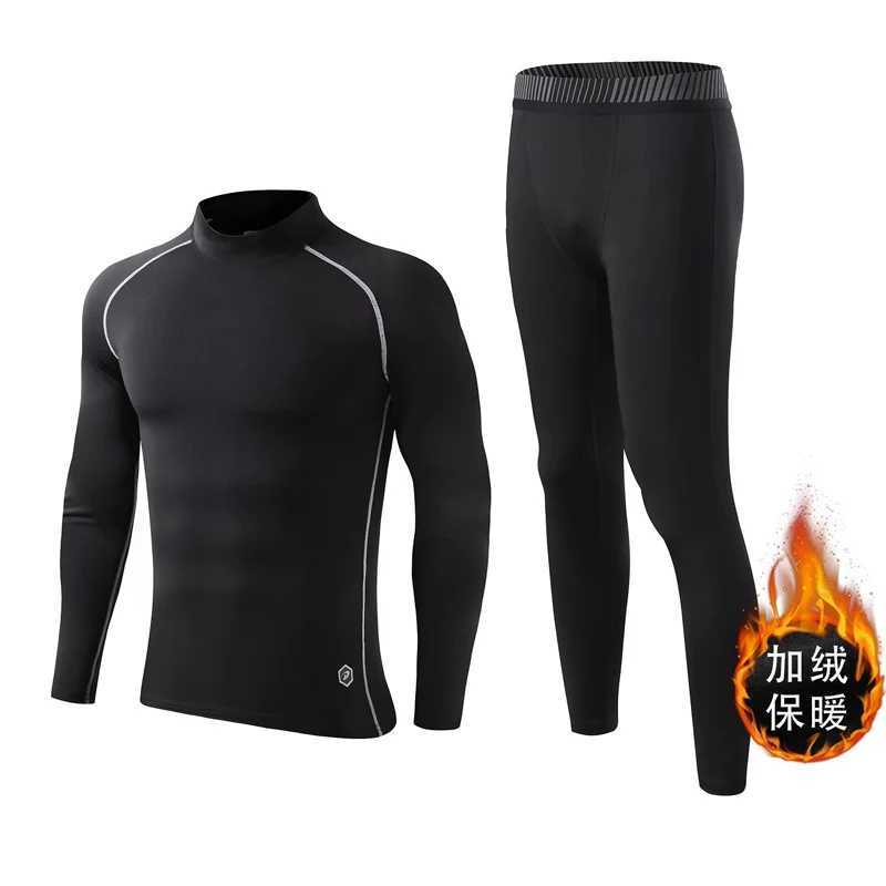 Sports hot underwear mens tight running shirt compression leg childrens clothing winter one layer jogging skin care kit W241018