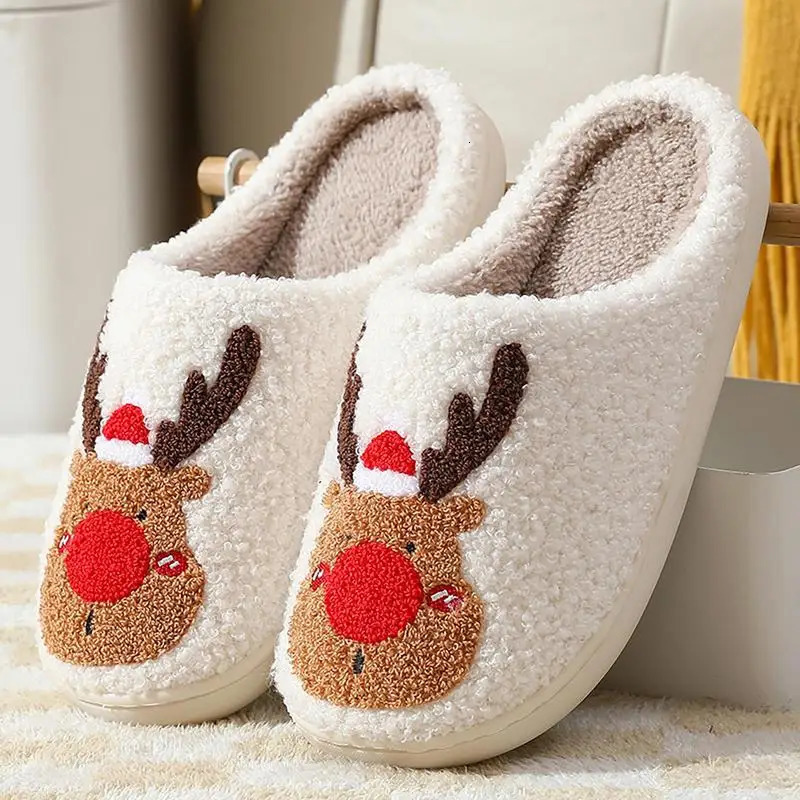 Christmas sliders reindeer cute sliders for women reindeer men women Christmas style sliders for adults 241018