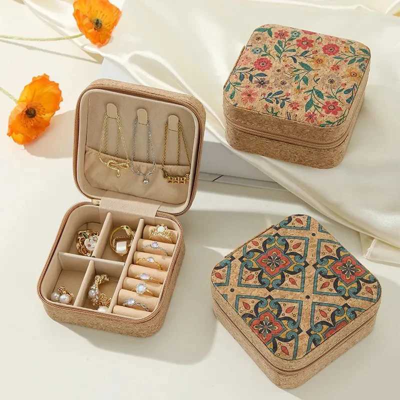 Jewelry organizer showcases travel jewelry boxes portable jewelry boxes travel earrings rings storage boxes W241019