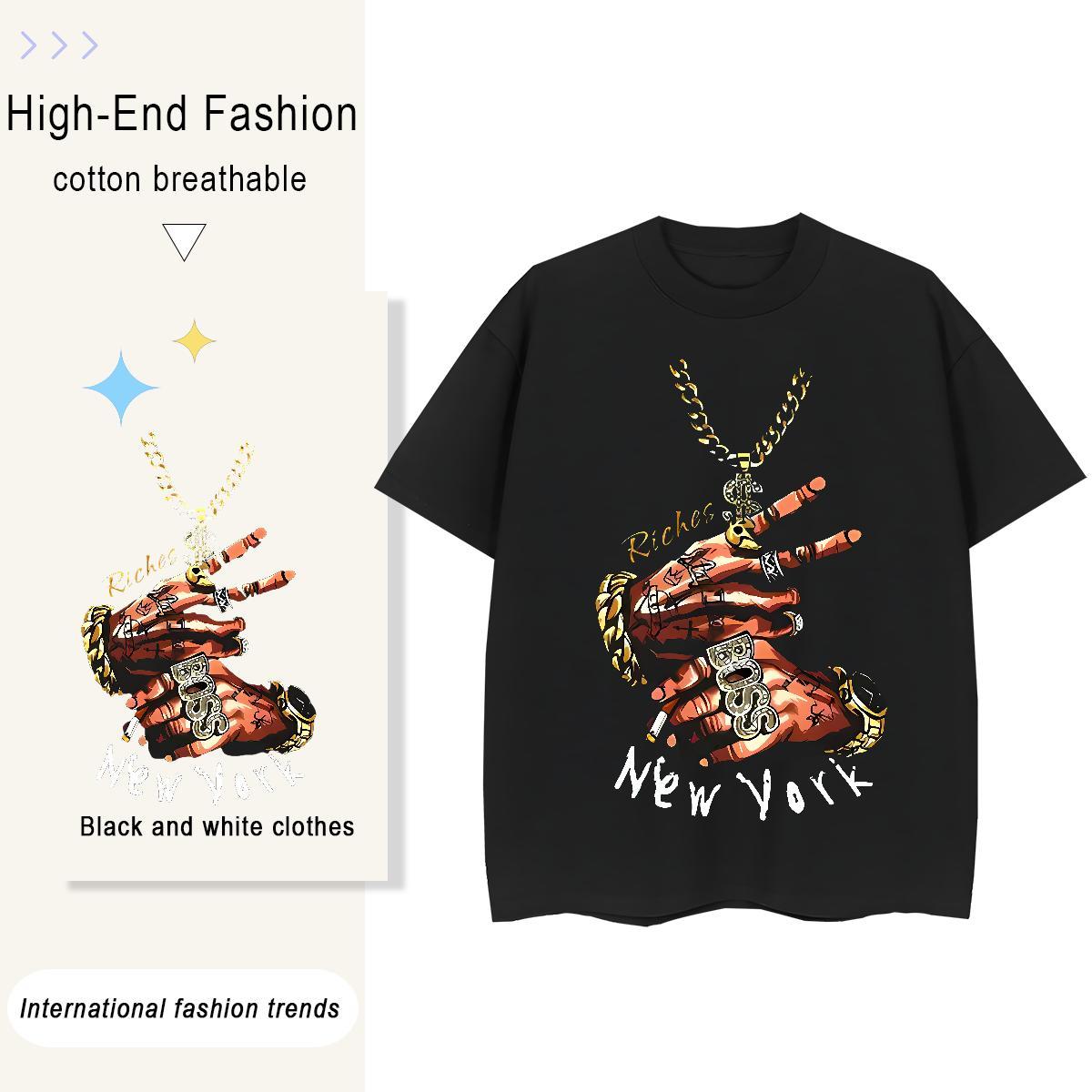 Designer T Shirts Women 230g Pure Cotton Short Sleeve O-Neck Home Outdoor hands Woman Tshirt Wholesale Plus Size Cartoon Top Tees