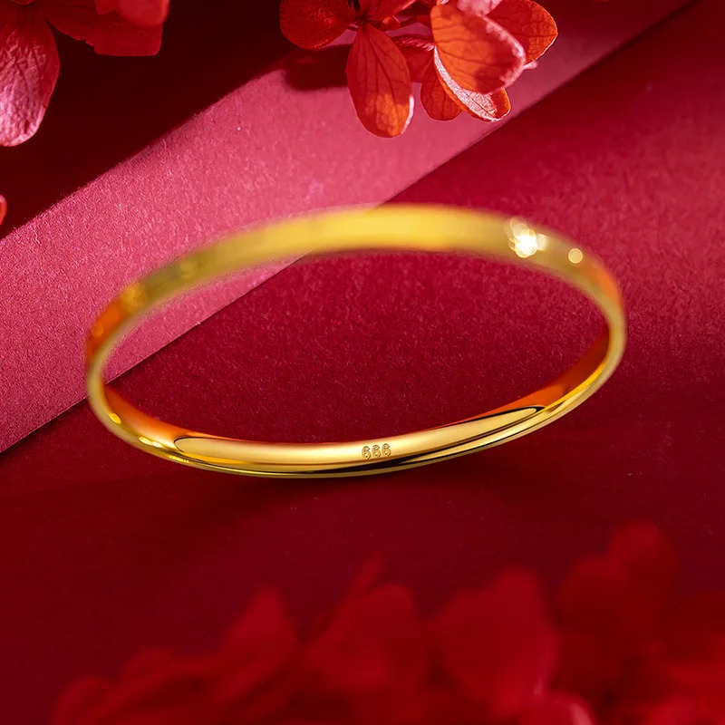 Solid 22K Womens Gold Bracelet Non Fading Gold Jewelry Bracelet er Gold Bracelet Wedding Engagement Gift 241007
