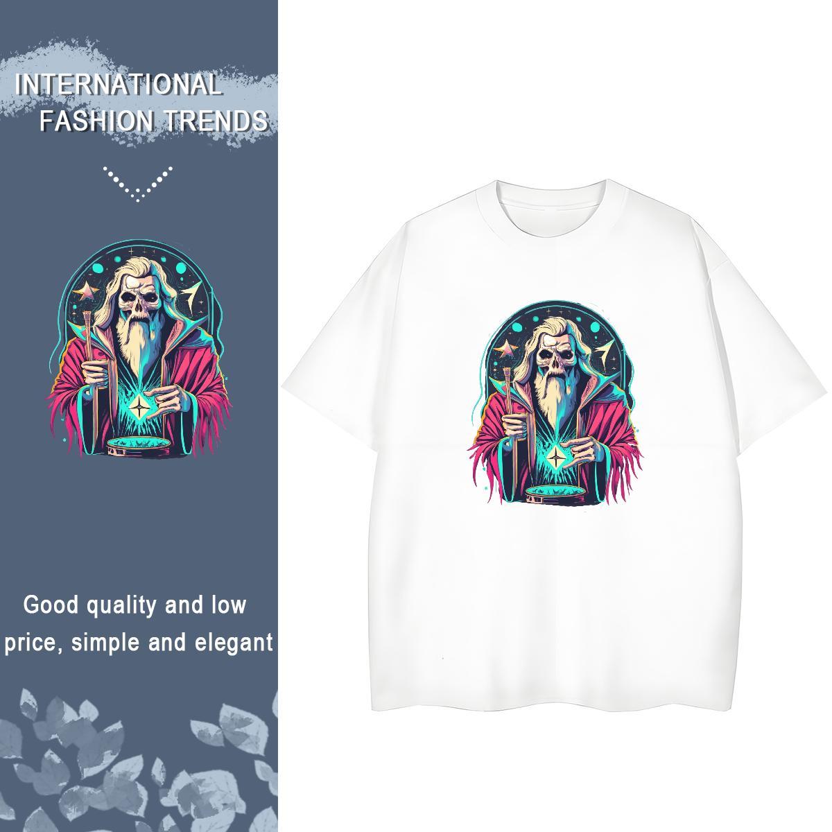 Fashion Casual Womens T Shirts 230g Cotton Comfortable Street Wear skull Women Tees Wholesale Oversized Tops Tees