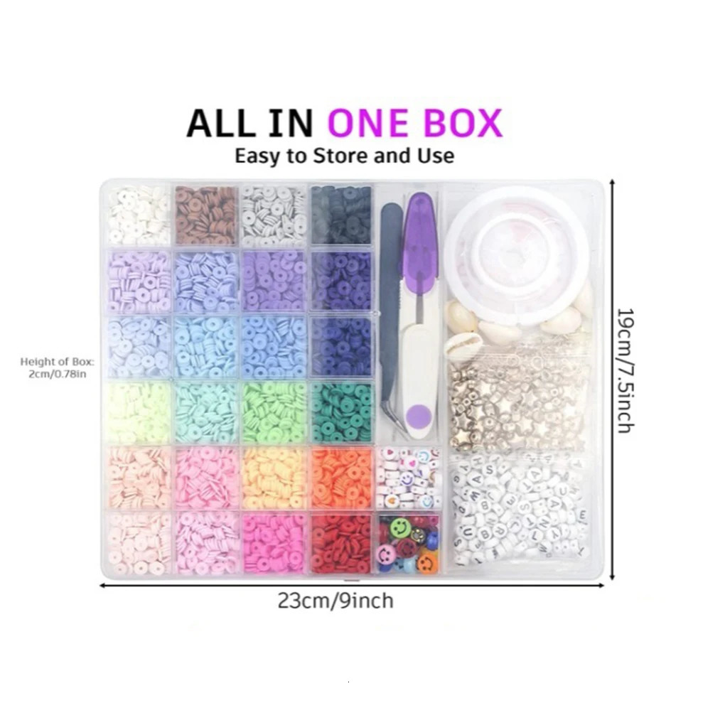 6000 pieces/set of bead bracelets jewelry necklaces pendants bead making 241018