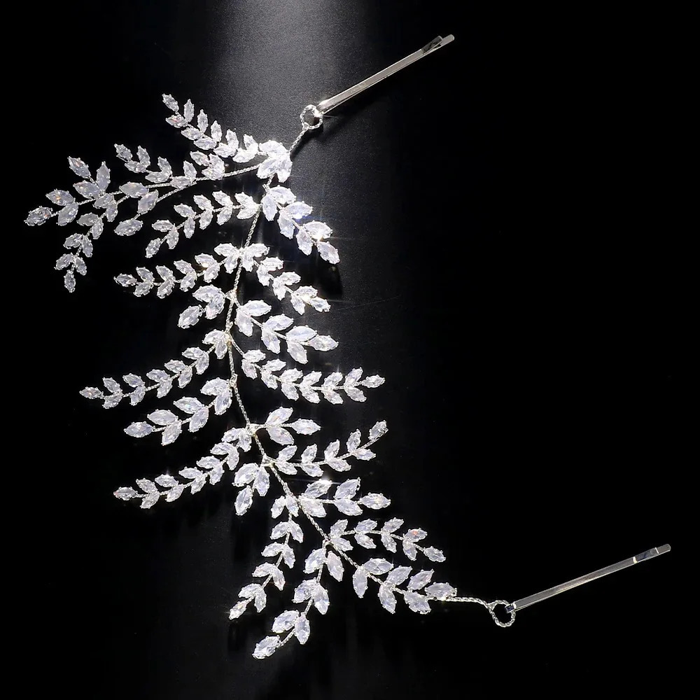 Luxury wedding hair comb bridal headband cubic zirconia bridal hair clip ball party womens hair jewelry accessories 241018
