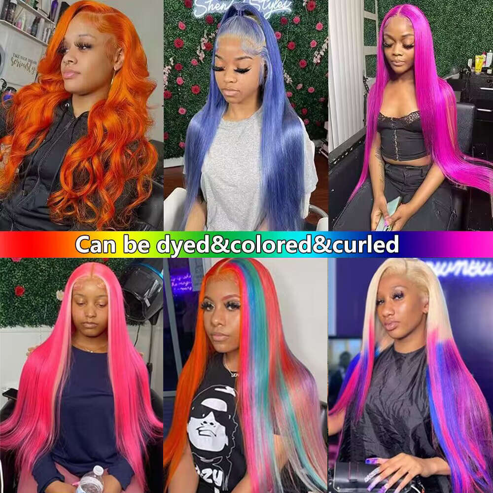 Transparent Blonde HD Straight Density x Lace Front Human Hair Wigs For Women Brazilian Frontal Wig al