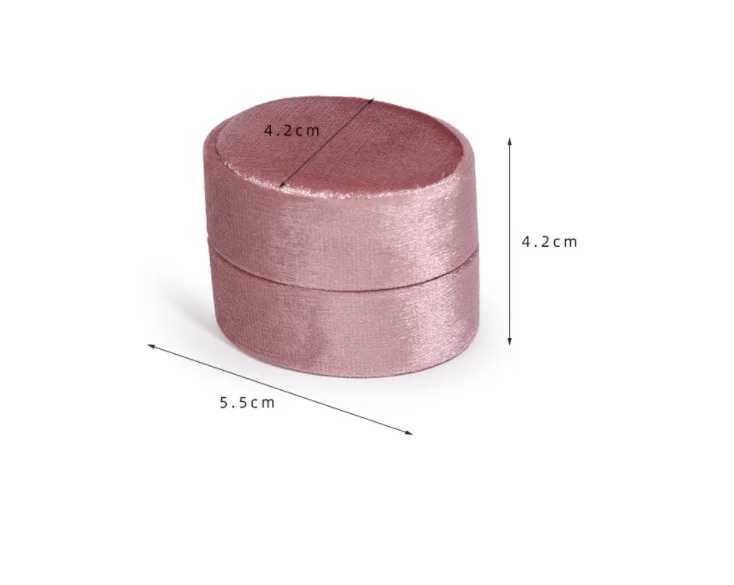 Corduroy ring box 5x5x4cm small size four-color spotted hexagonal flannel ring jewelry box used for weddings and engagements W241019