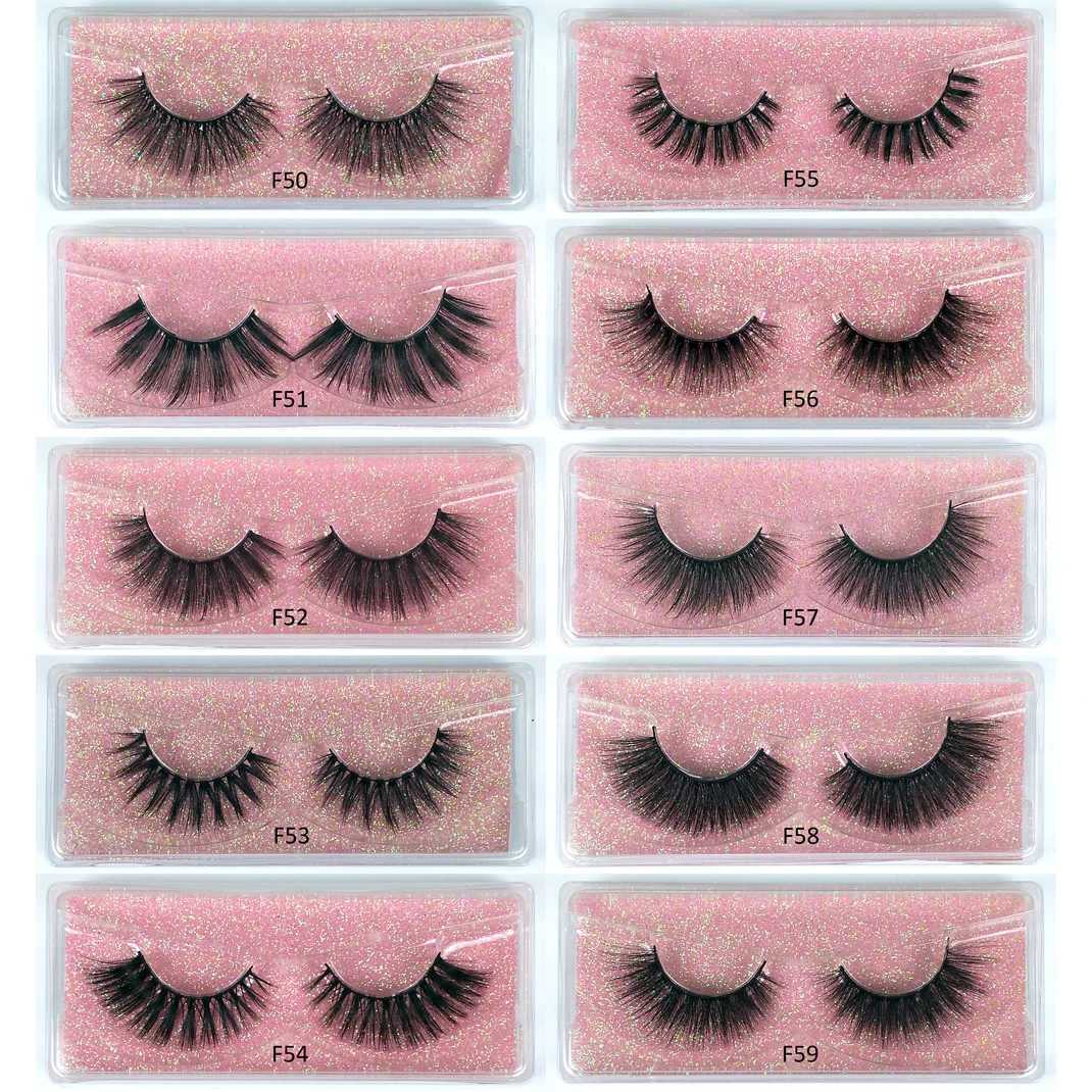 10 Pairs 3D Mink Lashes In Bulk Natural False Eyelashes Hand Made Makeup Eye Lashes 3D Mink EyelashesXJ241019