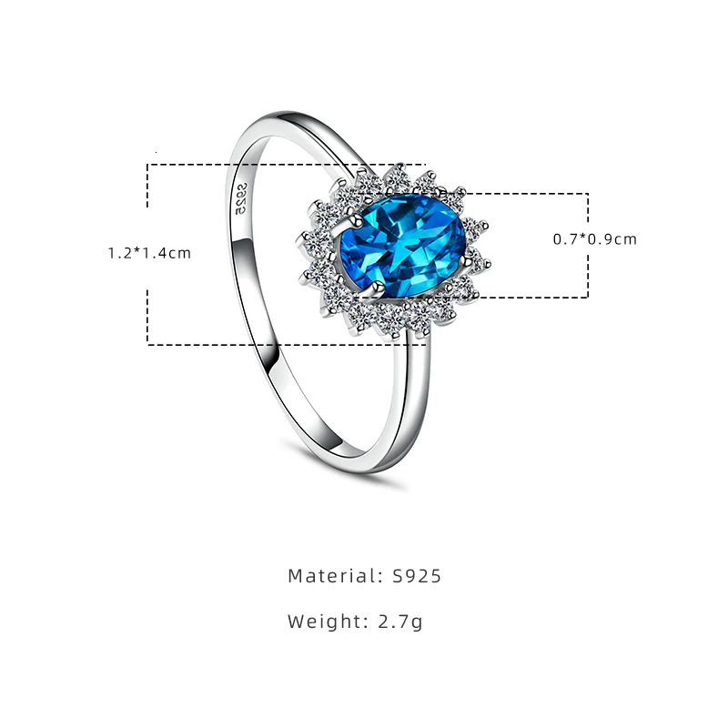 Gica Gema Colors Gemstone Rings 925 Sterling Silver 79 Mm Flower Unique n Romantic Fine Jewelry Fashion Wedding Gifts 241010