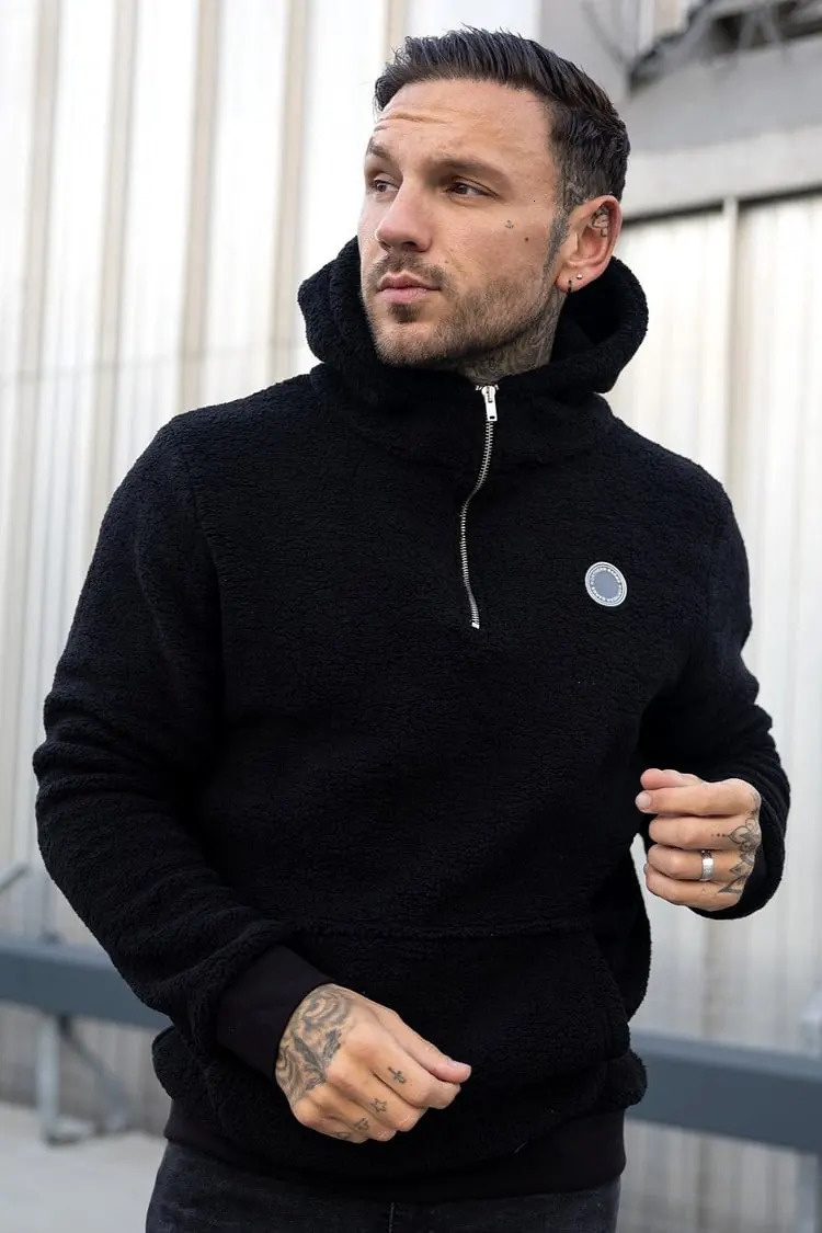 Mens Camouflage Sherpa Sportswear Fashion Pullover Wool Hoodie Mens Hoodie 241017