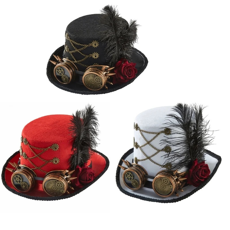 Steampunk Time Hat Steampunk Hat Steampunk Top Hat Mens Wear Goggles Direct 241018