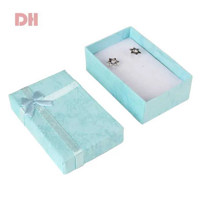 Ring box necklace box paper pavilion box necklace organizer earring storage box small accessory container 1pc 5x8cm W241019