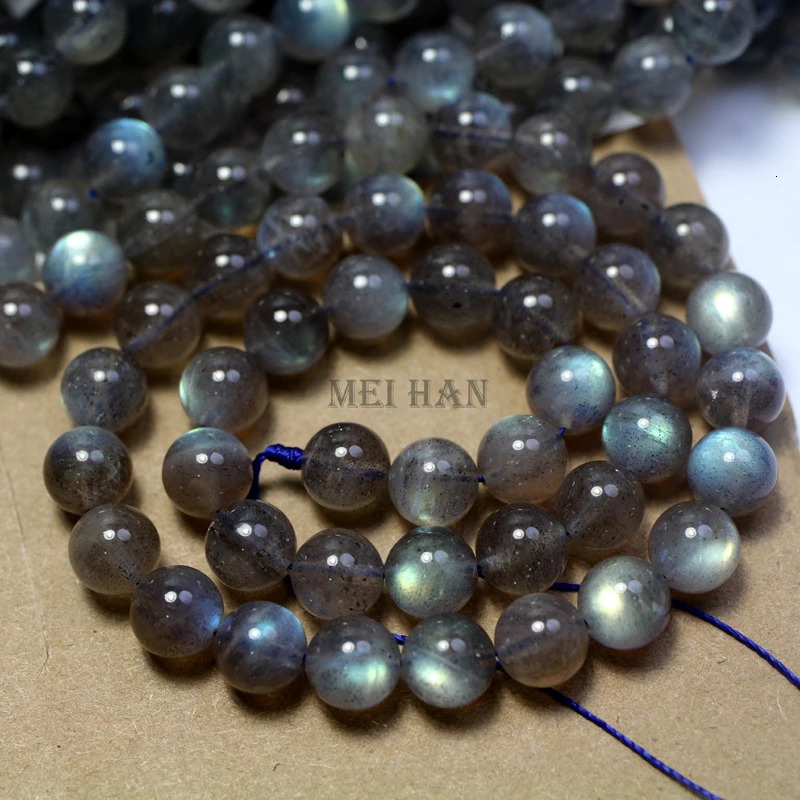 Meihan Natural AAA Madagascar light bulb Labrador smooth round gemstone loose beads for jewelry DIY production 241018