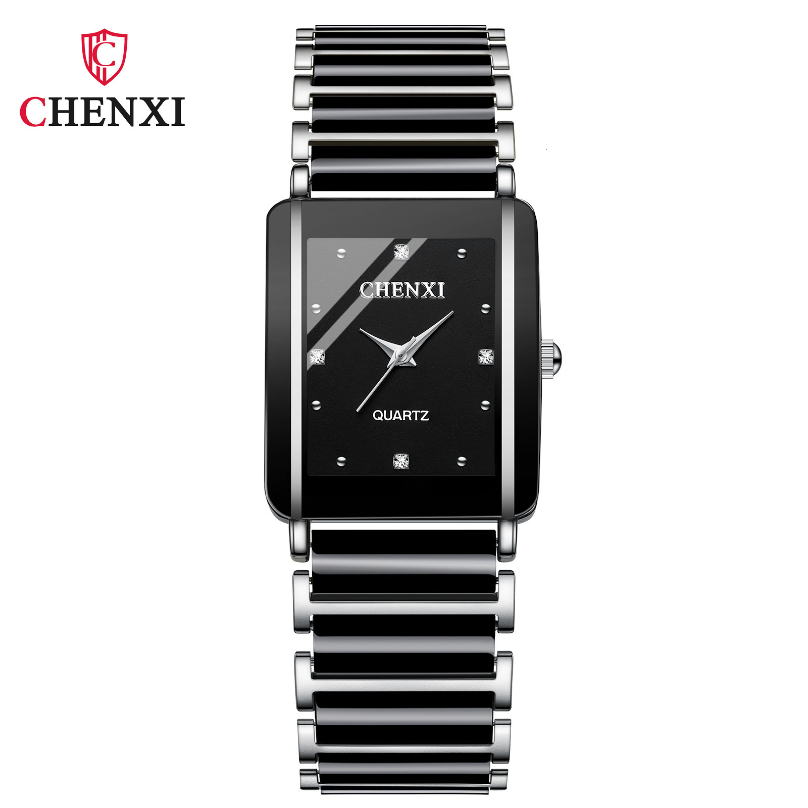 Other Watches OUPAI Arrival Black Rectangle Ceramic Watch Men Ultra Thin 34mm Quartz Fadeless Scratchless Old Fashion 230625