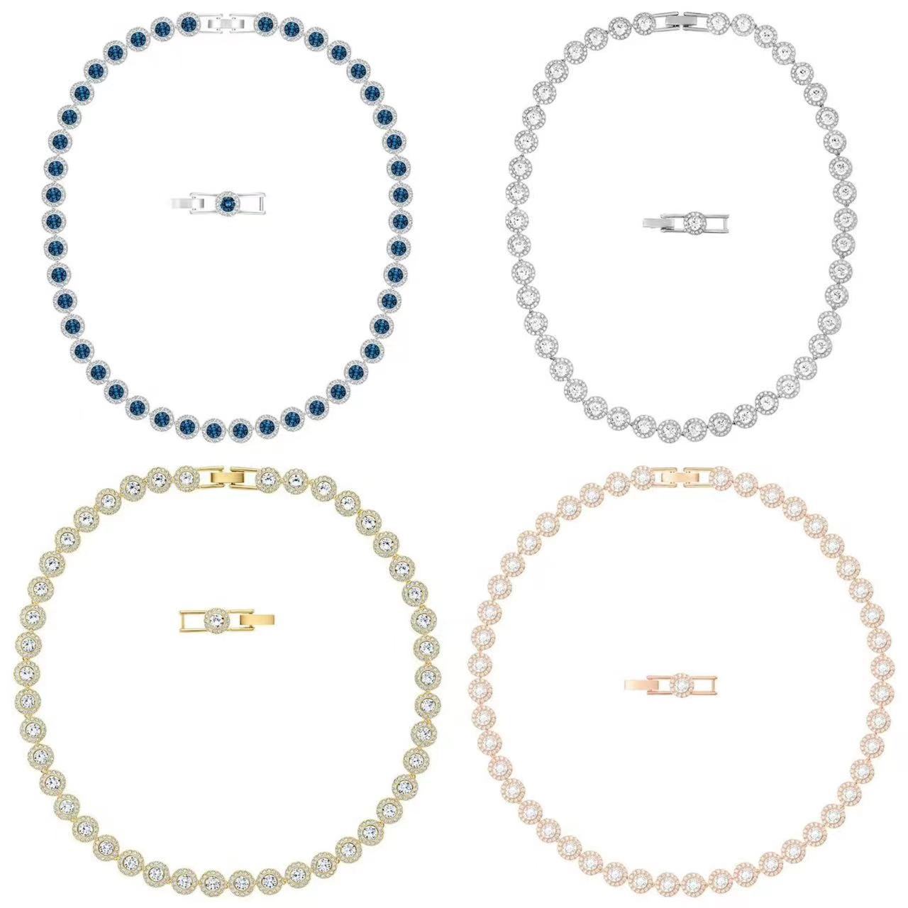 Fashion Designer Necklace Woman Choker Jewelry Designer Moissanite Pendant Luxury Charm Diamond Necklaces Plated Sliver Gold Christmas Gifts
