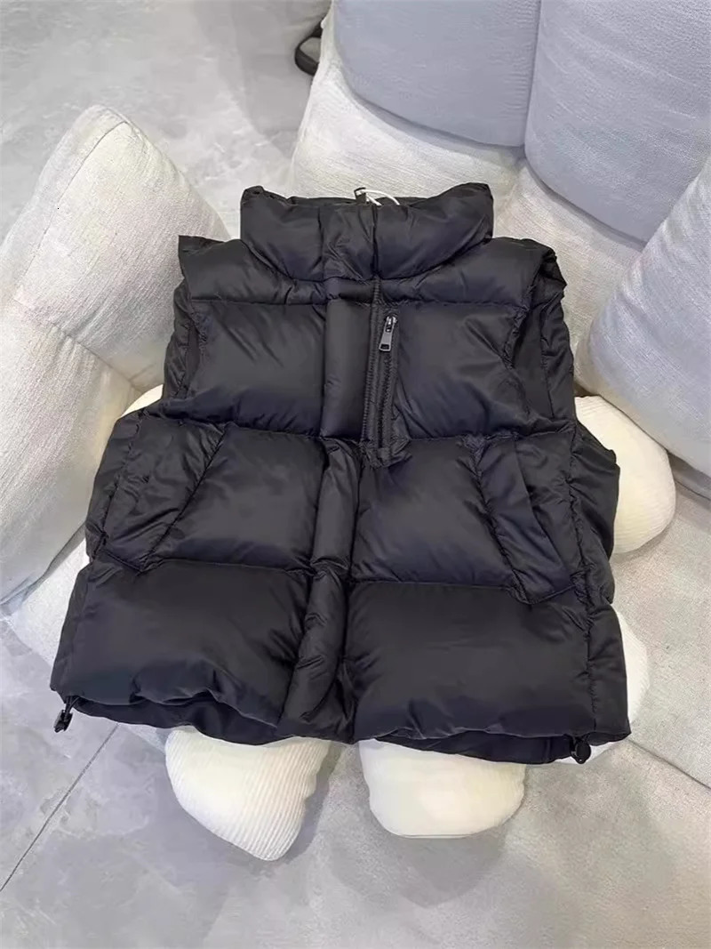Boys Girls Warm Down Vest Jackets Autumn Big Kids Thin Waistcoat Children Winter Clothes Teen Solid Outer Coats 310 Years 241018