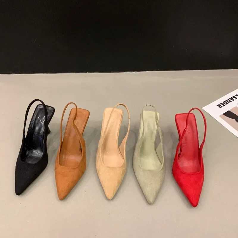 Womens High Heels Summer Sexy Pointed Toe Thin Heel Strap Shoes Womens Sandals Party Dress Womens High Heels Y241019