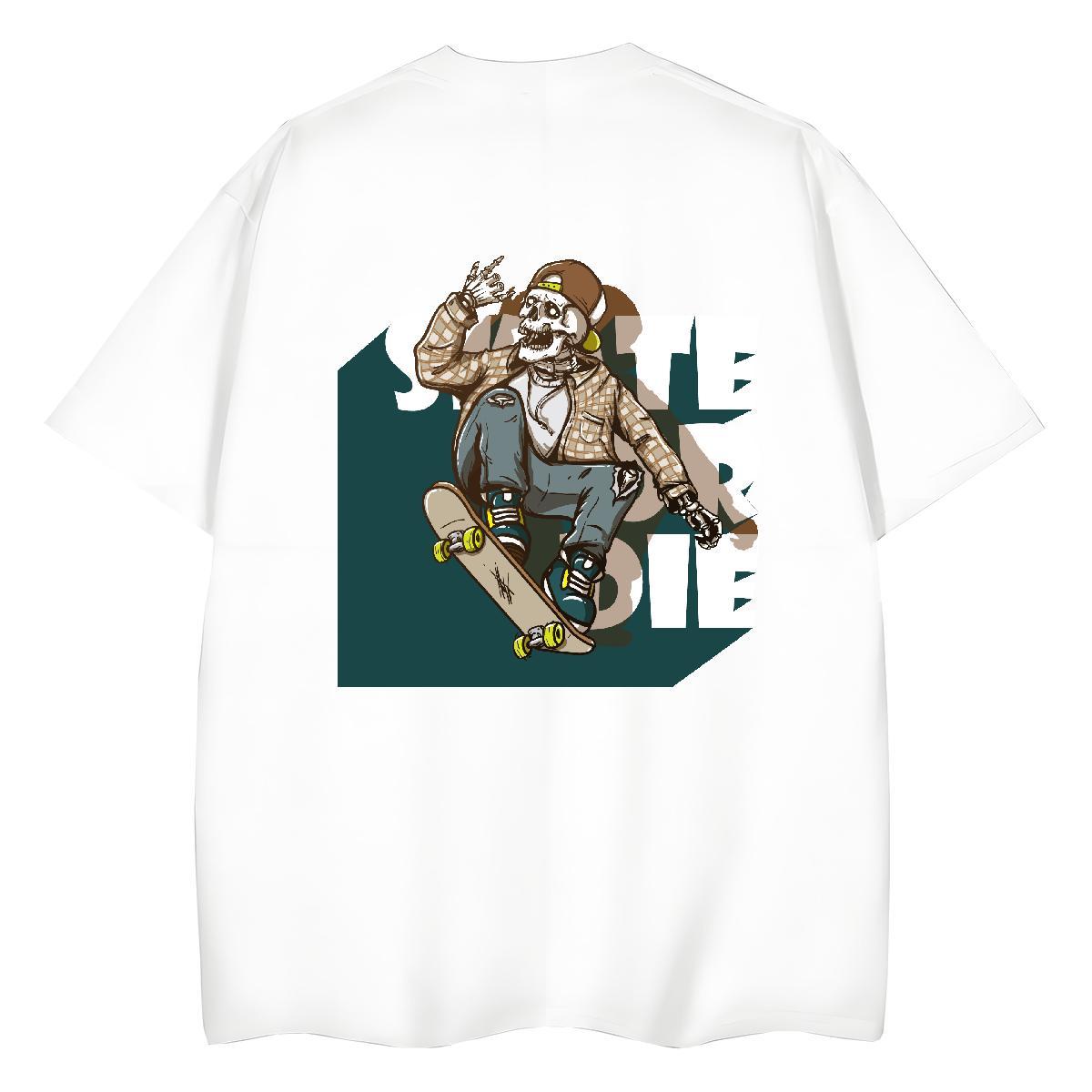 New T shirt 100% Cotton 230g Crew Neck Street Wear skateboarding Lady T shirt Wholesale Anime Print Clothes