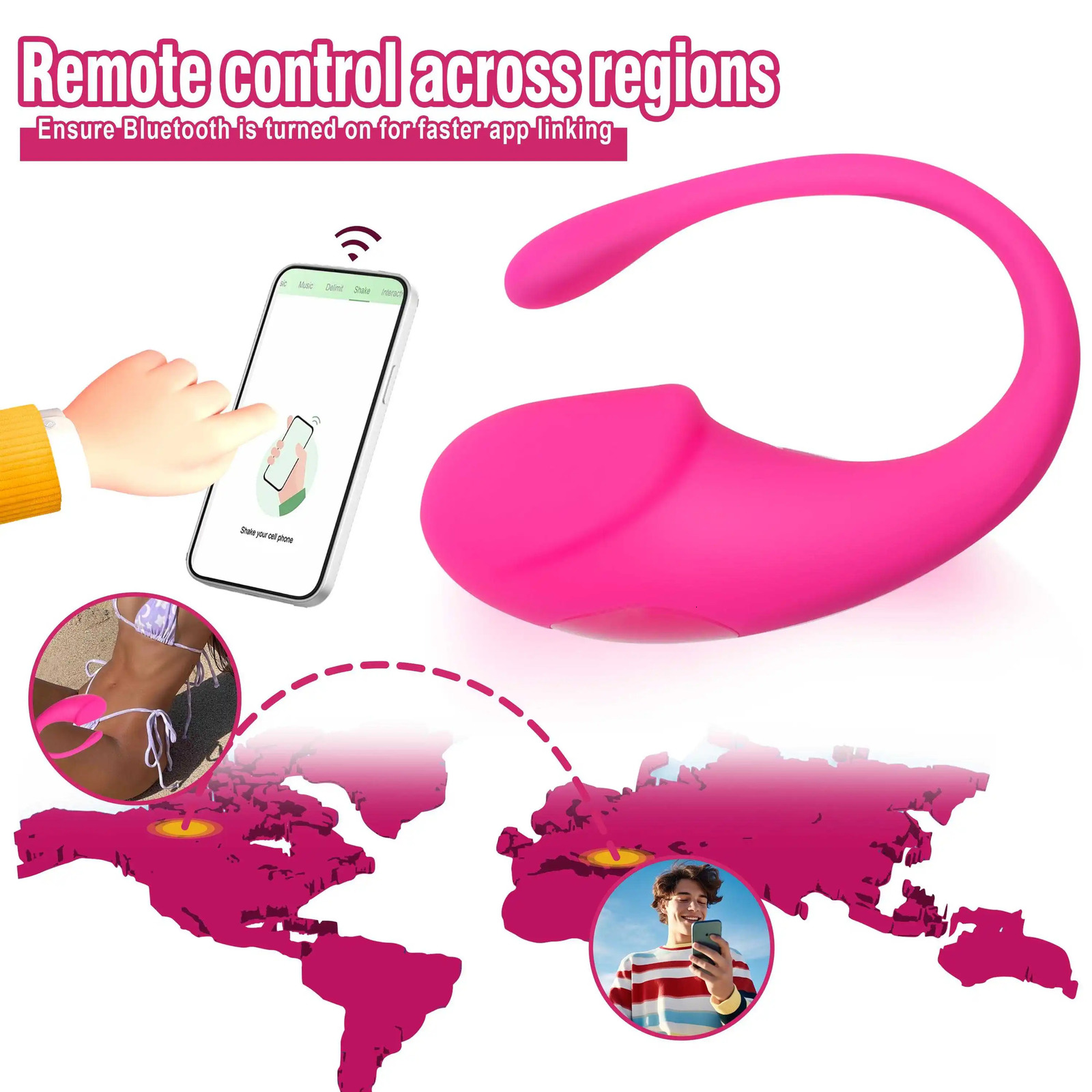 Wireless Remote Vibrator APP Control Jumping Egg G Spot Clit Stimulator Wearable Female Masturbation Toy 241009