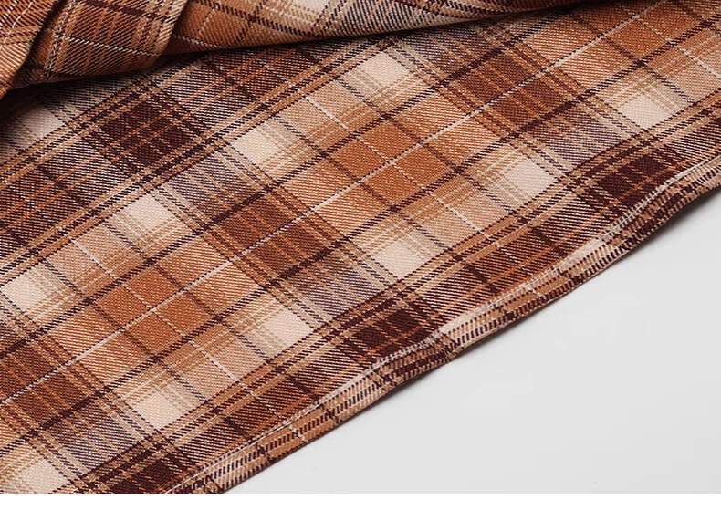 shanshi Men's shirts China-Chic American plaid shirt men's embroidery design sense personality long sleeve men and women versatile handsome 