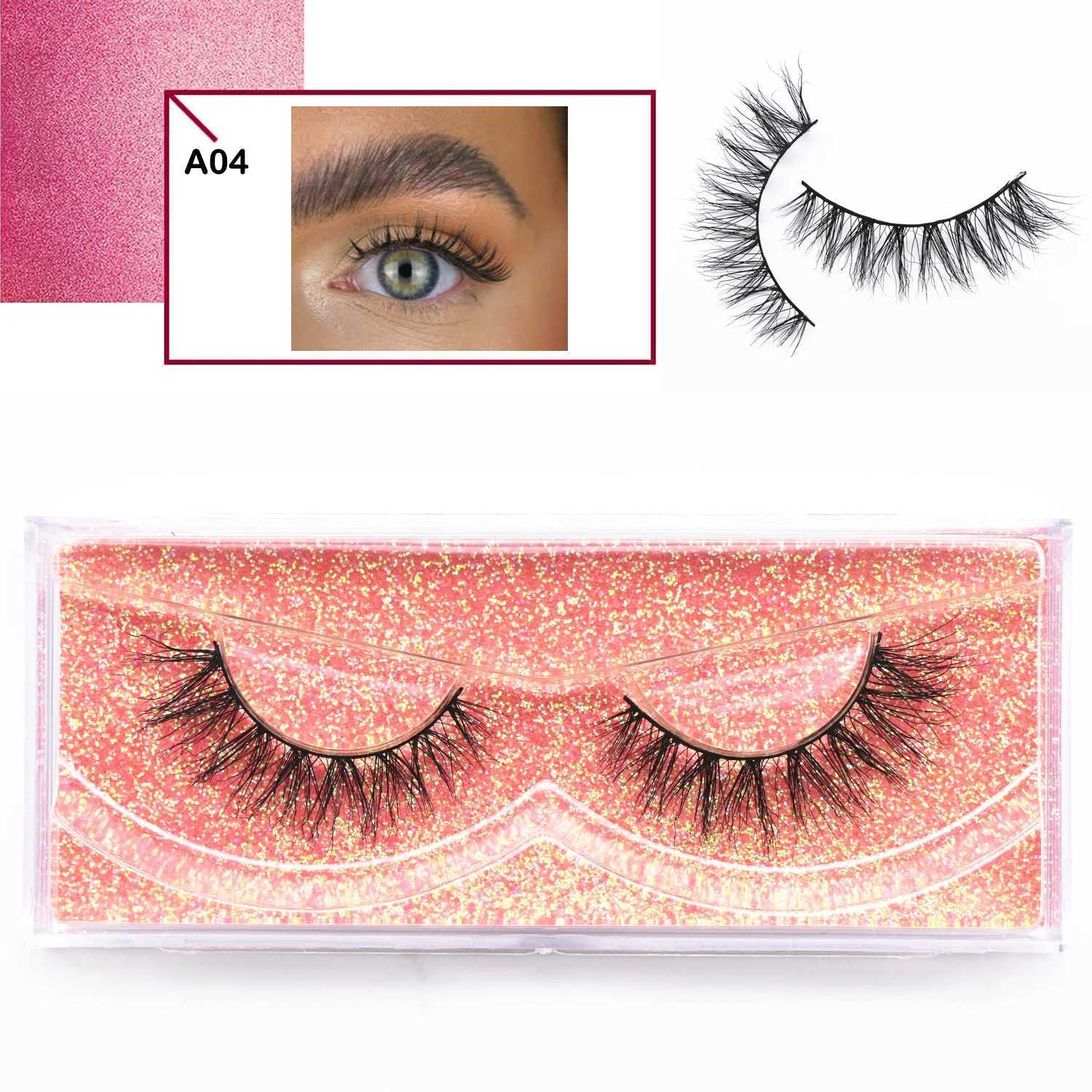 3D Natural Mink Lashes 13mm Lashes False Eyelashes Wispy Cross Fluffy Mink Lashes Extension Makeup Lashes Mink Eyelashes BeautyXJ241019
