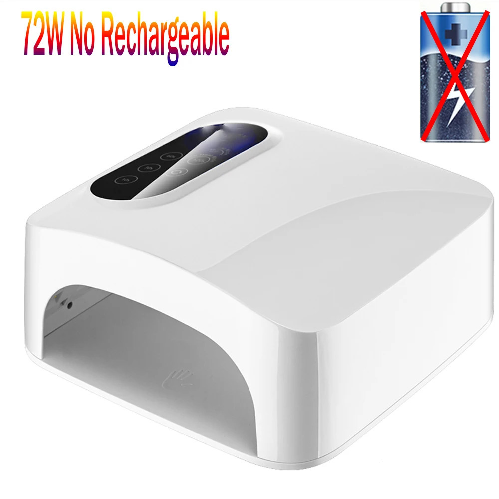 72W UV LED lamp rechargeable nail dryer Fast drying LED nail dryer Wireless curing full gel nail polish polishing machine 241018