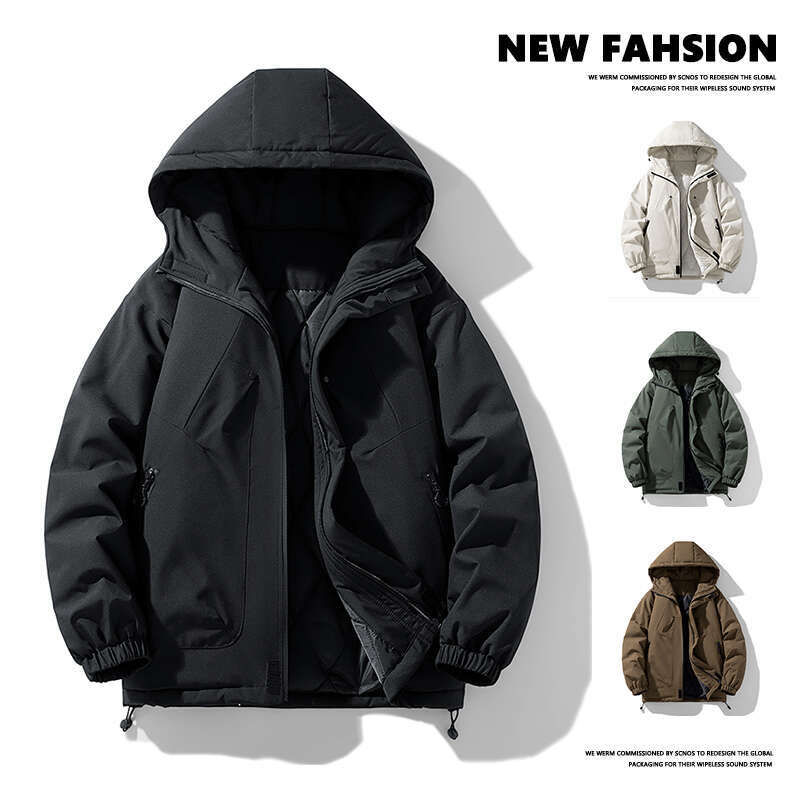 2024 Outdoor Waterproof Windprooutumn Winter Men's Jacket Hooded Thickening Loose Casual Jackets Coat Plus Size 8Xl