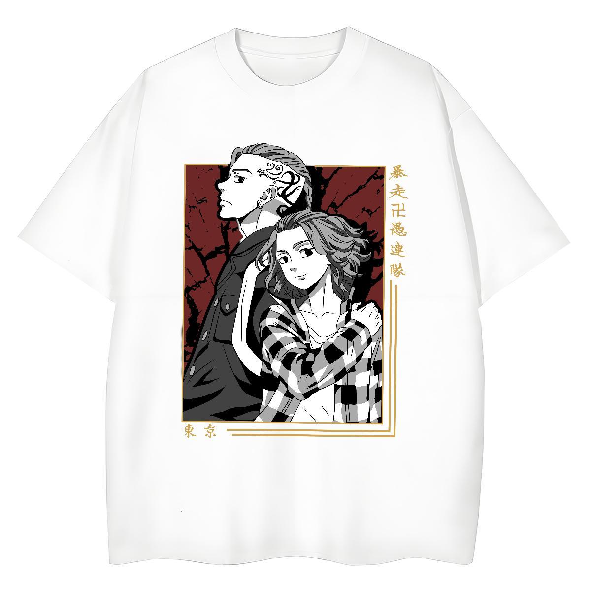 2024 T-Shirts for Women 230g Cotton Breathable Crew Neck Casual Tokyo Revengers Lady T shirt Brand Oversized Polos